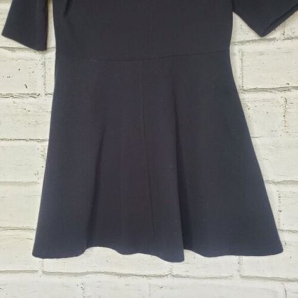 TopShop Black Short Sleeve Thermal Skater Fit & Flare Dress Sz US 8 EUR 40 UK 12 - Picture 5 of 9